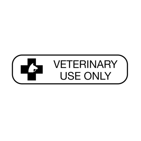 NEVS Label, Veterinary Use Only 3/8" x 1-1/2" White w/Black VW-0044